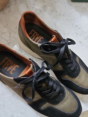Frye Olive, Black & Tan Low-Top Men's Sneaker